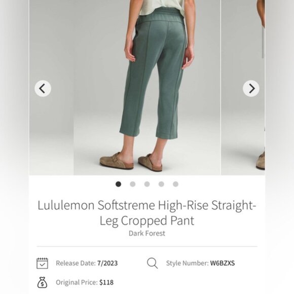 Lululemon Softstreme High-Rise Straight-Leg Cropped Pant - Picture 8 of 9